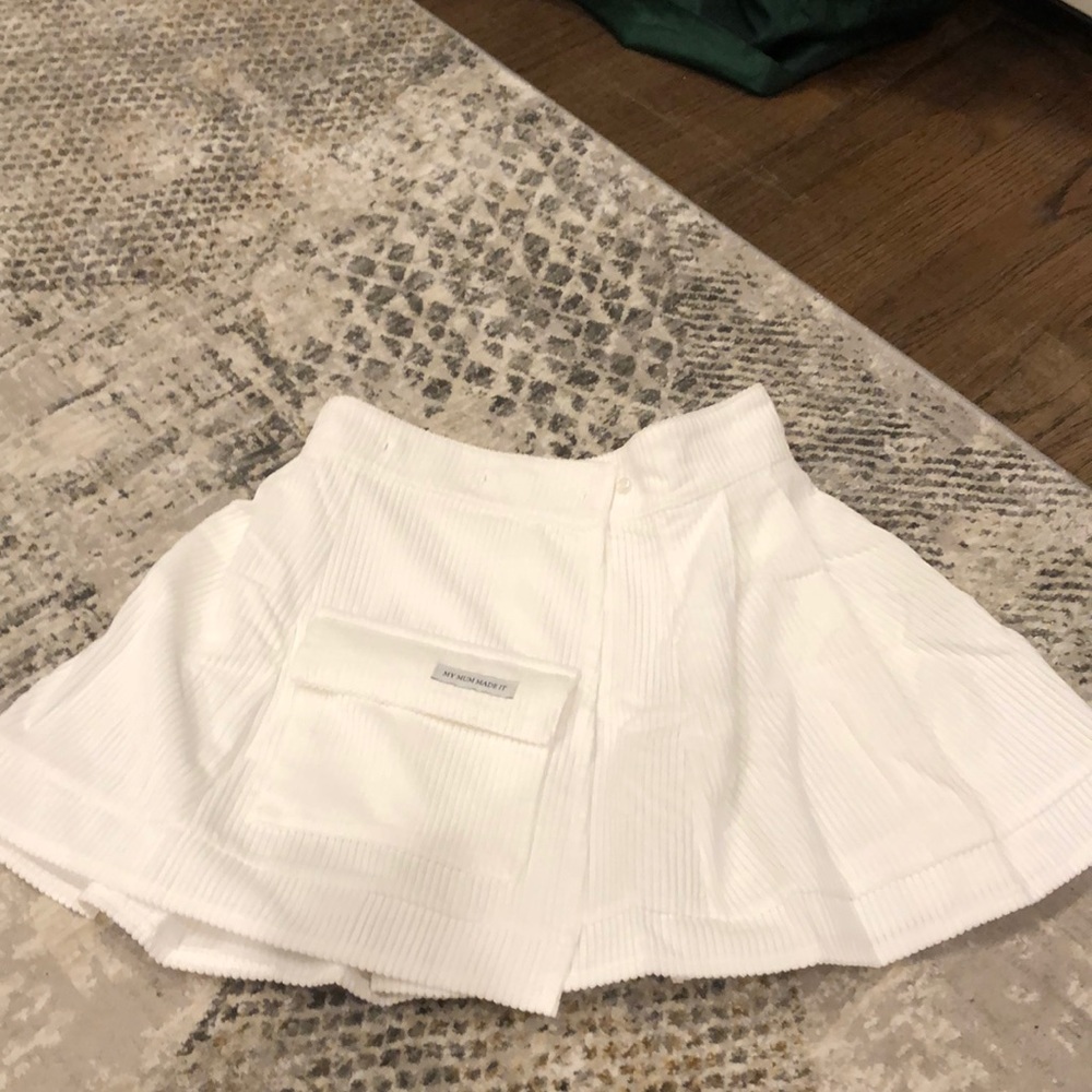 MY MUM MADE IT White corduroy skirt